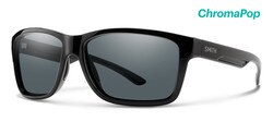 Smith Drake Sunglasses ChromaPop Glass Polarized in Black with Grey